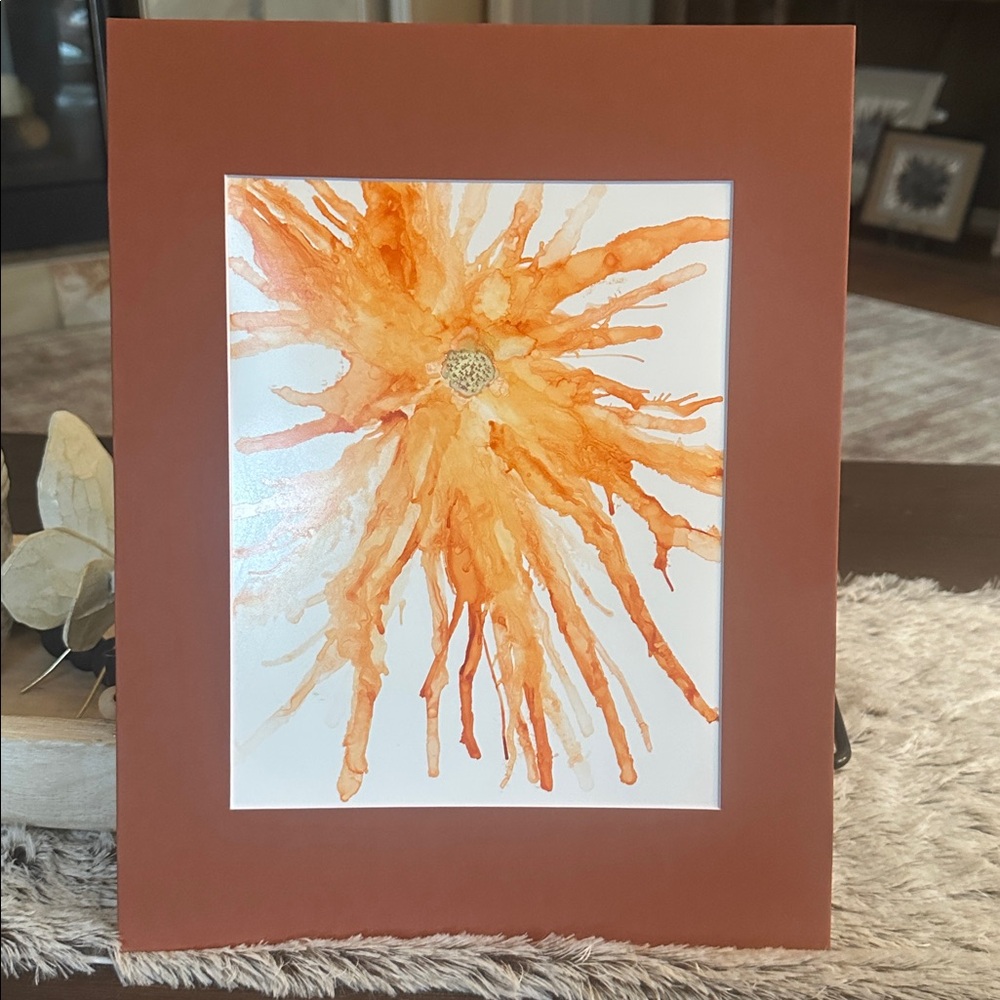Hand crafted original abstract wall decor alcohol ink painting